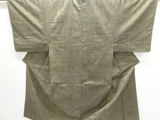 JAPANESE KIMONO / STRIPED HANDWOVEN MAWATA TSUMUGI MENS KIMONO FOR MEN